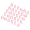 PATIKIL Finger Tip Covers Cots, Pink Silicone Finger Protectors Gloves Breathable Reusable Fingertip Caps with Air Holes for Dry Skin Finger Cracking, S, 30 Pcs