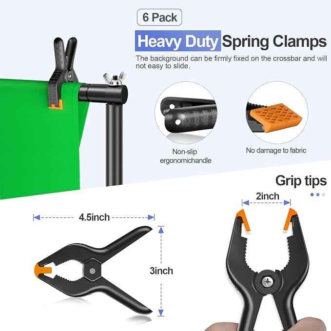 EMART Green Screen Backdrop Kit 8.5x10FT with 3Pcs 10x12FT Backdrop
