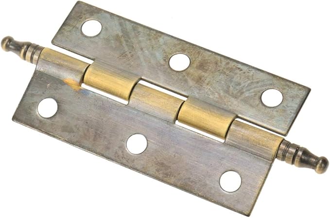 Quluxe 2.5" Door Hinges, Square Hinge, Antique Brass Hinges for Cabinet Doors Dresser Drawer Closet with Screws- Bronze (Pack of 4)