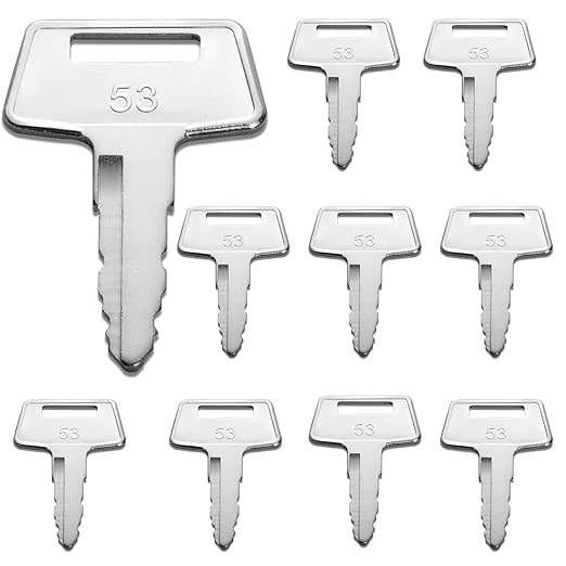 91A07-01910 Ignition Key,10 Pack A5160 Forklifts Keys Equipment Key Fits for Mitsubishi CAT Caterpillar Forklift