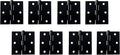 QCAA Square Door Butt Hinge, Heavy Gauge, Swaged, Loose Pin, 2-1/2"x2-1/2 x2.0mm, Black, Made in Taiwan, 8 Pack