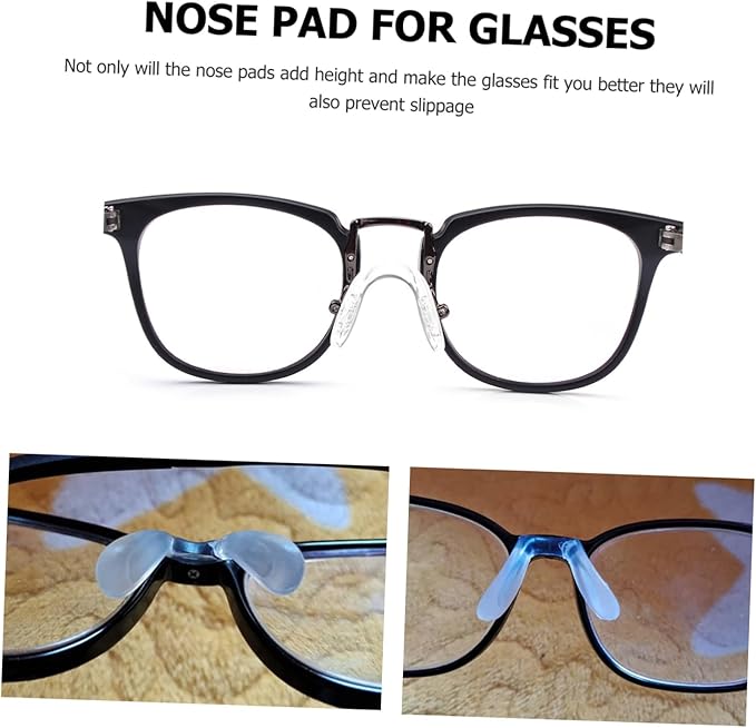 3pcs Silicone Eyeglasses Nose Pads Soft Glasses nosepads Eye Glasses Repair Parts Eyeglass Parts Nose Bridge for Supplies Comfortable Nosepads