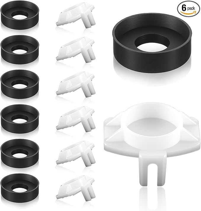 6 Sets Tub Spout Diverter Repair Kit, Shower Diverter Repair Kit Tub Spout with Diverters Tubs Spouts Replacement Repairs Parts for Bathroom Bathtub Faucet Universal Valve Replacements Kits