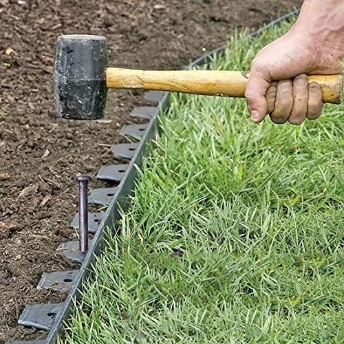 WOWCASE 10 Inch Metal Edging Spikes, 100 Pcs Heavy Duty Solid Metal Landscaping Spike, Anchoring Spike Nails for Paver Edges, Weed Barrier, Artificial Turf Etc. (100)