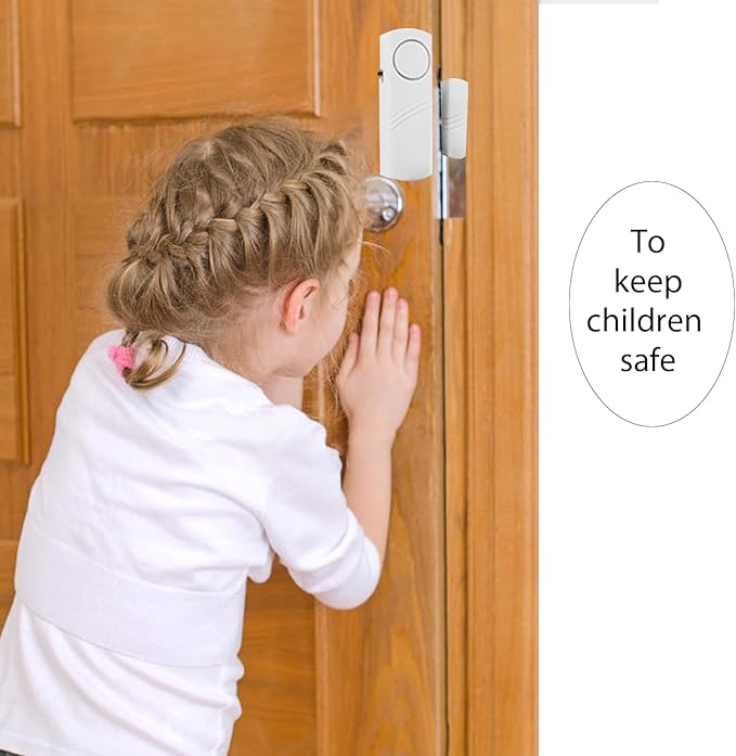 Door Window Alarm, 90DB Door Alarms for Kids Safety, Door Window Burglar Alarm-Window Pool Alarms for Home (12 Pack)