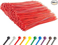 GTSE 12 Inch Red Zip Ties, 1,000 Bulk Pack, 40lb Strength, UV Resistant Strong Nylon Cable Ties, Self-Locking 12" Tie Wraps
