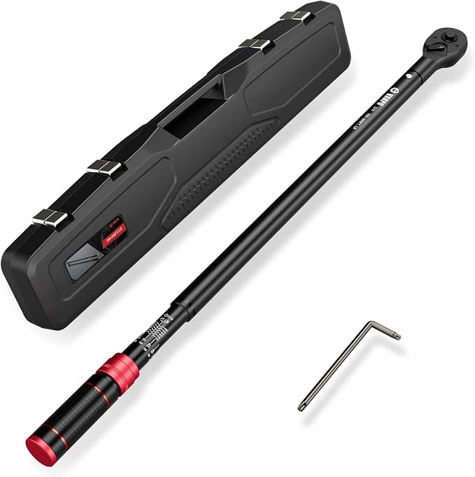 VANPO 3/4-inch Drive Click Torque Wrench, 100-650Ft-Lb/135.5-880.8Nm, | Industrial Adjustable Torque Wrench Set with a Hex Key for Oil Rigs, Trucks & Off-Road Equipment