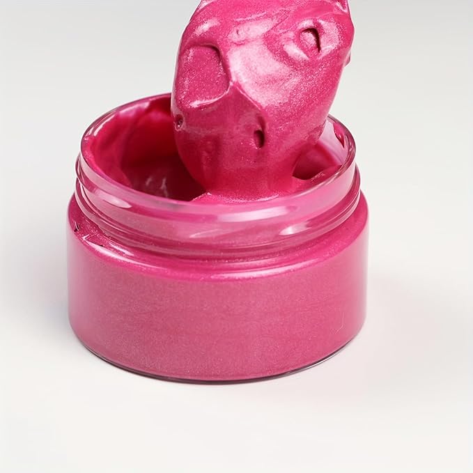 DGAGA Metallic Acrylic Paint,Metallic Pink Paint,1.69 OZ/Jar,Chalk Paste Paint Metallic,Metallic Paint for Crafts Color-shifting Glass Paint,Blendable,Paints on Rocks,Wood,Canvas,Fabric,Ceramic