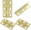 Murtenze 4 Pcs 2 Inch Mini Solid Brass Hinges，Brass Cabinet Hinges Small Box Hinges Butt Hinges for Cabinet, Drawer, Wood Box