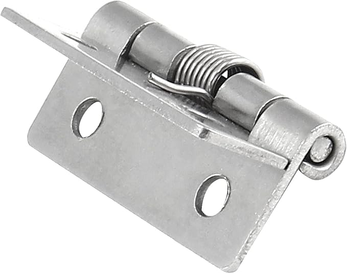 Luomorgo 4 Pcs Spring Loaded Hinges for Cabinets, 1.5 Inch Length Stainless Steel Spring Hinges Self Closing