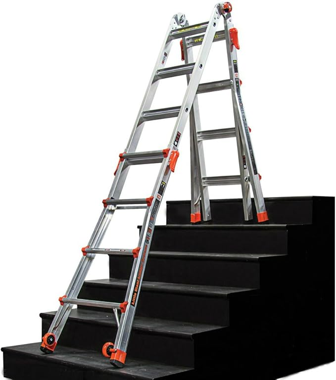 Little Giant Ladders, Velocity with Wheels, M26, 26 Ft, Multi-Position Ladder, Aluminum, Type 1A, 300 lbs Weight Rating, (15426-001)