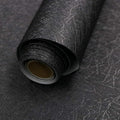 Abyssaly Black Silk Wallpaper Peel and Stick Embossed Self Adhesive Black Contact Paper Removable Kitchen Vinyl Textured Wall Paper Cabinet Furniture Shelf Liner 15.7" x 787.4"