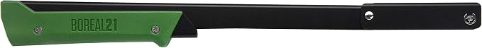 AGAWA - BOREAL21-21 Inch Folding Saw with All-Purpose Saw Blade - Camping Gear For Hiking, Fishing, Hunting, Bushcraft & Survival Kit (Black Frame/Green Handle)