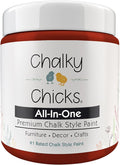 Chalky Chicks 4 Fl Oz Matte Poison Apple (Dark Red) Chalk Paint for Furniture Without Sanding - No Prep Furniture Paint No Sanding All in One for Crafts, Wood, Cabinet, Metal, Dresser, Farmhouse