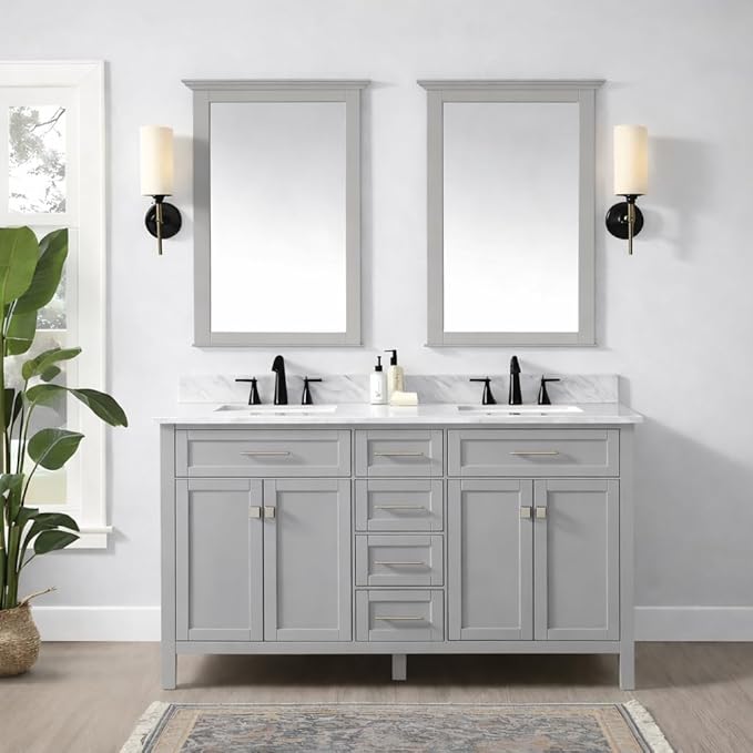 ALL-IN-ONE Paint by Heirloom Traditions, Heathered Gray (Light Cool Gray), Gallon - Durable cabinet and furniture paint. Built in primer and top coat, no sanding needed. Includes our 30 featured color