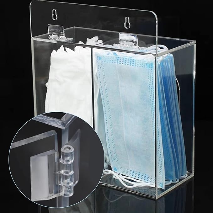 12 Pcs Acrylic Small Hinges - Self Adhesive Clear Plastic Transparent Continuous Hinge Tools for Cabinet Drawer Furniture DIY Display Stand 35x25 mm