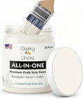 Chalky Chicks 16 Fl Oz Matte Aged Burlap White Chalk Paint for Furniture Without Sanding - No Prep Furniture Paint No Sanding All in One for Crafts, Wood, Cabinet, Walls, Metal, Dresser, Farmhouse