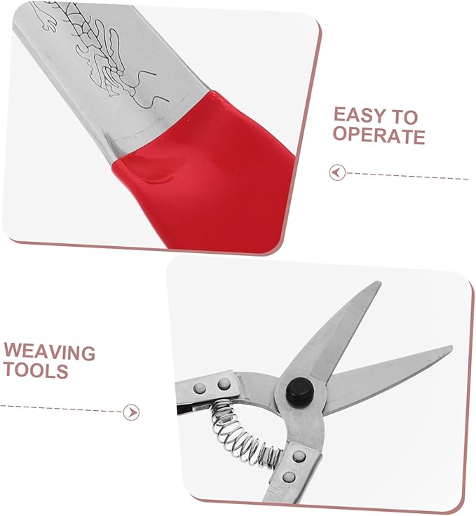 Operitacx Chair Weaving Tool 7.5 Inch Wicker and Rattan Weaving Pry Knife Scissors for Basket Making and Rattan Repair Craft Supplies