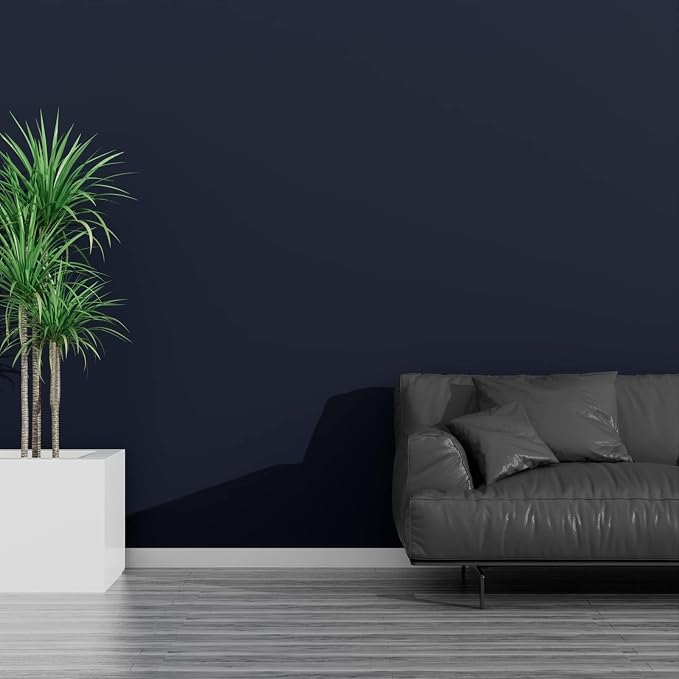 12"x400" Dark Blue Wallpaper for Bedroom, Dark Blue Wallpaper Peel and Stick, Solid Blue Vinyl Wrap Removable, Blue Contact Paper for Cabinets, Navy Vinyl Self Adhesive Contact Paper Navy