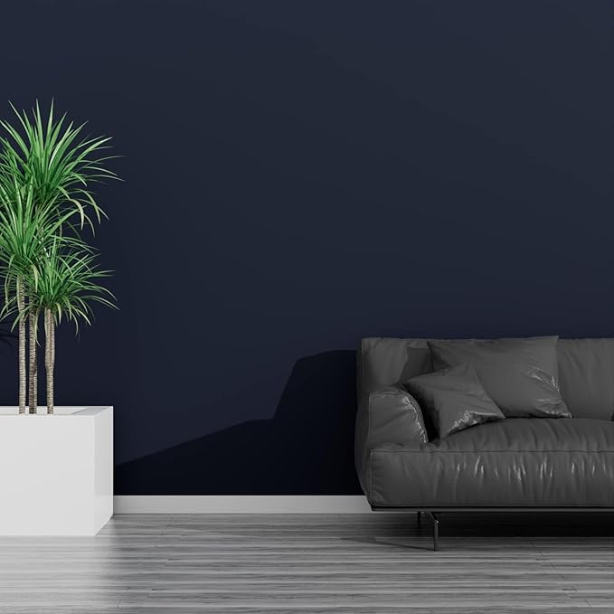 30"x120" Dark Blue Wallpaper Peel and Stick Wallpaper Blue Contact Paper for Cabinets Self Adhesive Wall Paper for Walls Removable Vinyl Wrap for Bedroom Decorative Solid Color Vinyl
