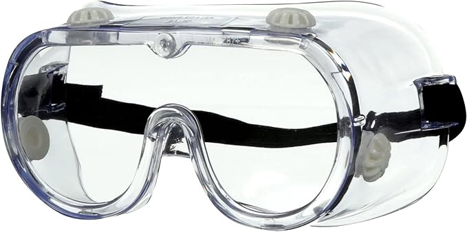 3M Chemical Splash Goggles, Impact Resistant, 99.9% UV Block, Scratch Resistant, Adjustable Fit (91252H1-DC-10)