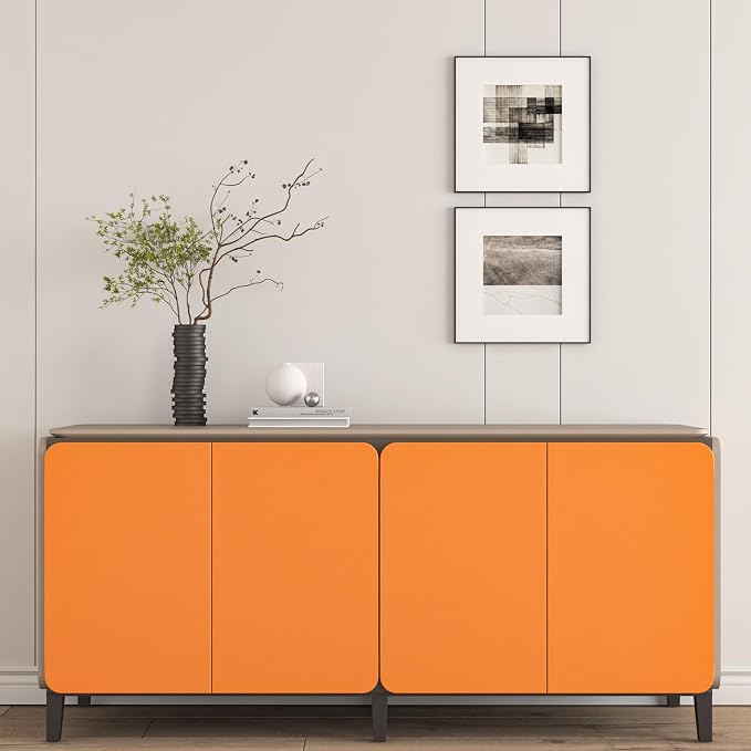 Orange Contact Paper Orange Wallpaper Peel and Stick 17.7x200 Inch Solid Color Wallpaper for Bedroom Removable Solid Color Contact Paper for Cabinets and Drawers