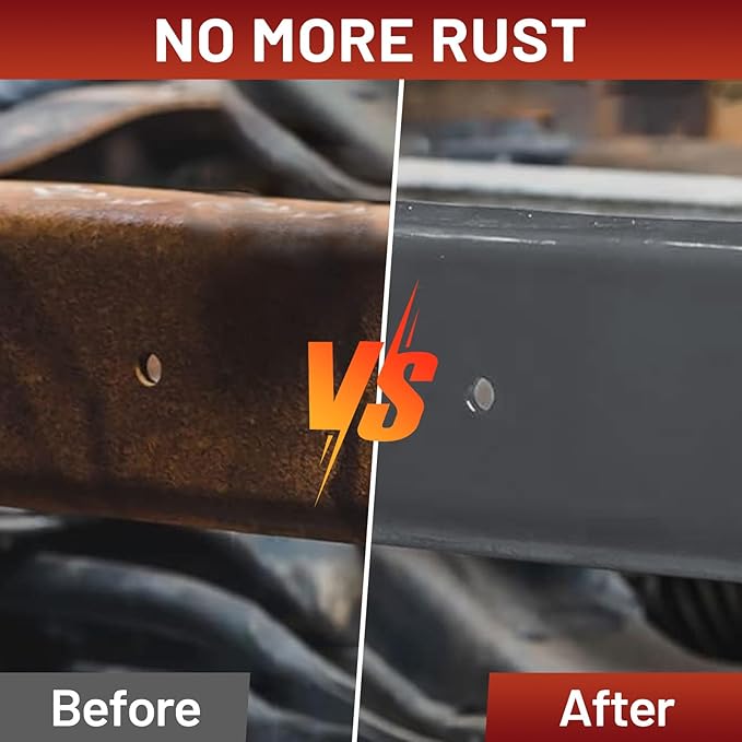 Rust-Stop and Corrosion Permanently Rust Preventive Coating Anti-Rust Automotive Rust Reformer for Metal & Seal, Rust Converter Non-Porous Protective Barrier High Gloss Gray Metallic Paint 35 Fl Oz