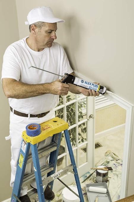 DAP Acrylic Latex Caulk with Silicone, White | Alex Plus | 10.1oz | Pack of 2