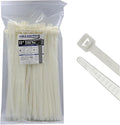 Kable Kontrol Heavy Duty Cable Zip Ties 100 Pcs 15 Inch, Natural White, 250 Lbs Tensile Strength, Self-locking Nylon Clear Plastic Wire Ties wraps for Indoor or Outdoor Use