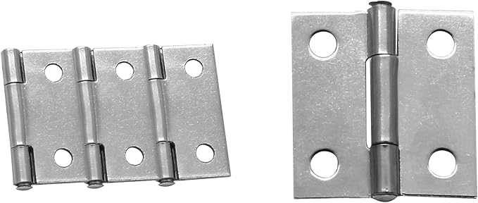 12Pcs 1 Inch 304 Stainless Steel Butt Hinges, Sliver Jewelry Box Hinges Small Cabinet Hinge Square Door Hinge Folding Craft Heavy Duty for Furniture Cupboard Drawer