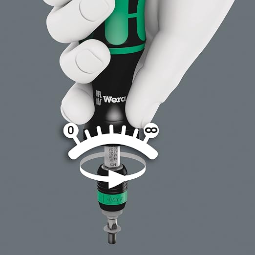 Wera 05074701001 Series 7400 Kraftform adjustable torque screwdrivers (0.1-3.0 Nm) with Rapidaptor quick-release chuck, art. no. 7441 x 1.2-3.0 Nm