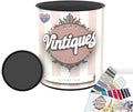 Vintiques Chalk & Mineral Paint, Licorice, 32oz - Matte Finish- Easy Application for DIY Projects - Furniture, Wood, Metal, Home Decor and More - includes color card