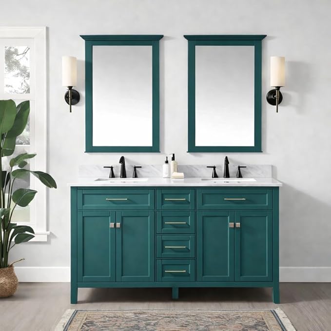 ALL-IN-ONE Paint by Heirloom Traditions, Inspire (Deep Teal), Gallon - Durable cabinet and furniture paint. Built in primer and top coat, no sanding needed. Includes our 30 featured color card.