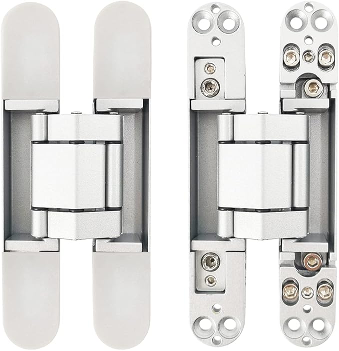 Concealed Door Hinges Heavy Duty Invisible Hidden Hinges 3-D Adjustable - 1 Pair