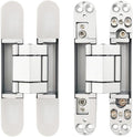 Concealed Door Hinges Heavy Duty Invisible Hidden Hinges 3-D Adjustable - 1 Pair
