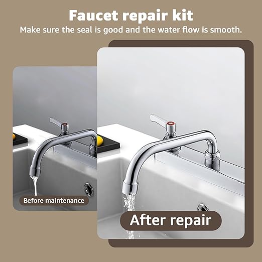 B-6RK Repair Kit Compatible with T&S Brass Faucets Replacement for T&S Brass B-6RK Faucets Repair Kit Includes Parts for Various Sink Valves