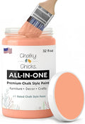 Chalky Chicks 32 Fl Oz Matte Gingers Blush Pink (Blush/Orange)Chalk Paint for Furniture Without Sanding, No Prep Furniture Paint No Sanding All in One for Crafts, Wood, Walls, Cabinet, Metal, Dresser