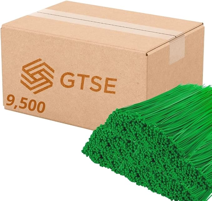 GTSE 12 Inch Green Zip Ties, 9,500 Bulk Contractors Pack, 50lb Strength, UV Resistant Long Nylon Cable Ties, Self-Locking 12" Tie Wraps, Full Carton