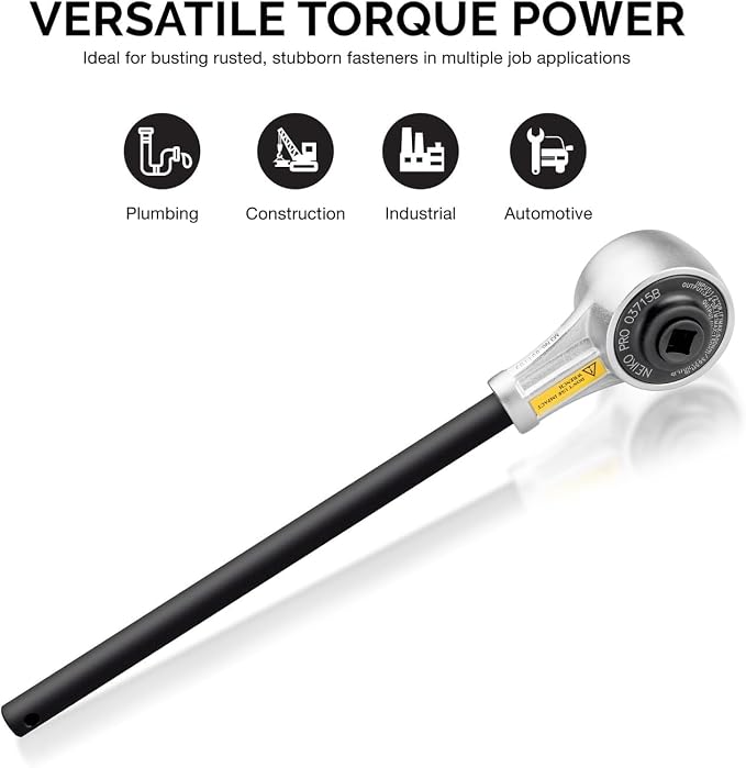 NEIKO PRO 03715B 1/2" Drive Torque Wrench, 1100 Foot-Pound Heavy Duty Torque Multiplier Wrench, Cr-Mo and Chrome-Vanadium