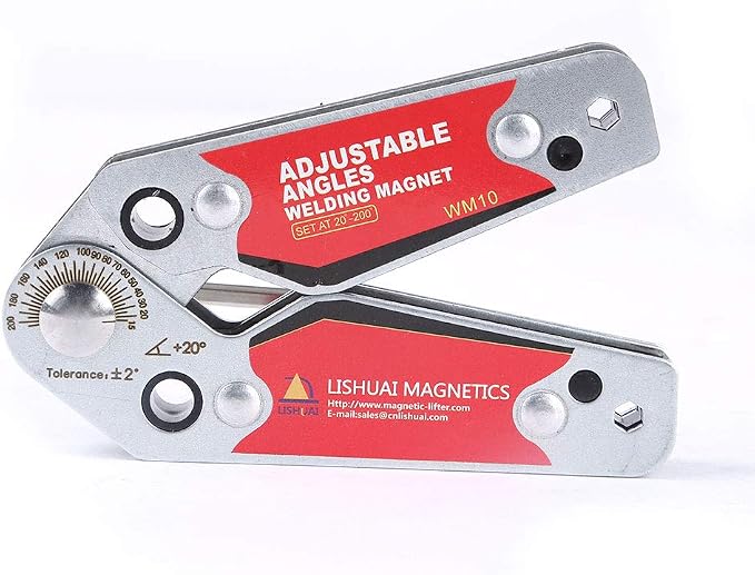 LISHUAI New Adjustable Angle(20°~200°) Welding Magnet,Magnetic Welding Holder,Welder Tool Accessories (Medium)