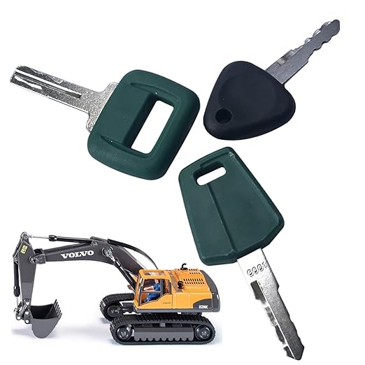Set of 3 Ignition Keys Master Set Excavator Key Heavy Equipment Key Set/Construction Compare with Volvo Key Heavy Equipment Excavator Loader Truck