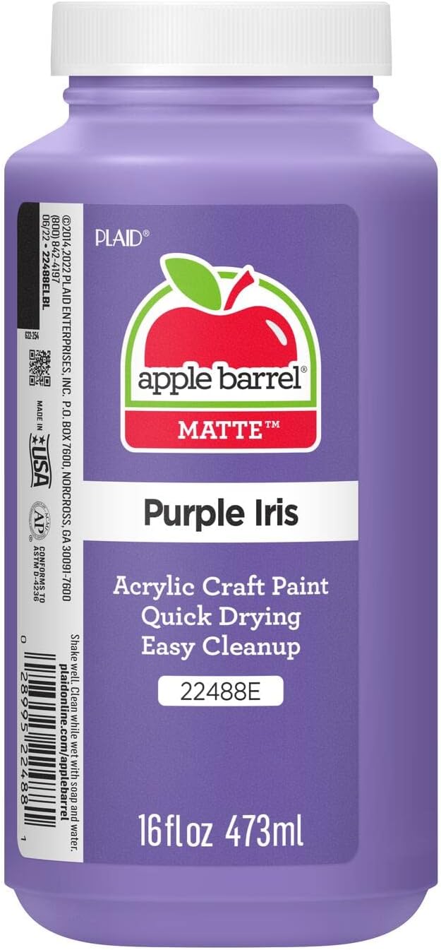 Apple Barrel Acrylic Paint, 16 oz, Purple Iris