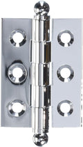 Deltana CH2015U26 Solid Brass 2-Inch x 1-1/2-Inch Cabinet Hinge with Ball Tips