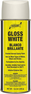 SM Arnold High-Quality Gloss White Enamel Spray Paint, 12 Oz. Can - Multi-Surface, Quick Dry, Rust Resistant, Heat Resistant, Long-Lasting Finish for Metal, Wood, Wicker - Indoor/Outdoor DIY Projects