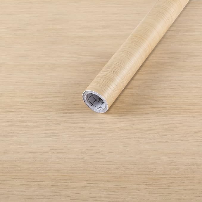 Arthome 16.5" x240"Peel and Stick Oak Wood Contact Paper Self-Adhesive Wall Paper,Decorative Vinyl Film for Countertop, Cabinets, Shelf, Drawer Liner,Easy to Clean Removable Wall Covering