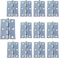 QCAA Narrow Butt Utility Hinge, Swaged, with Removable Loose Pin for Cabinet Door or Box Hinge, 2-1/2" x 1-3/4" x 1.4mm, Zinc Plated, 12 Pack, Made in Taiwan
