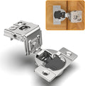 Chibery 10 Pack 1-3/8" Overlay 4D Soft Close Concealed Hinges for Face Frame Door, Adjustable Closing Speed, Smooth Slow Self Close Hinges, Satin Nickel, 105° Open Angle Stainless Steel Cabinet Hinges
