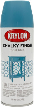 Krylon K04111000 Chalky Finish Spray Paint, Tidal Blue, 12 Ounce