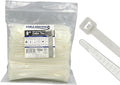 Kable Kontrol Cable Zip Ties Natural White 1000 Pcs 8 Inch, 18 Lbs Tensile Strength, Self-locking Natural Nylon Clear Plastic Wire Ties wraps for Indoor or Outdoor Use
