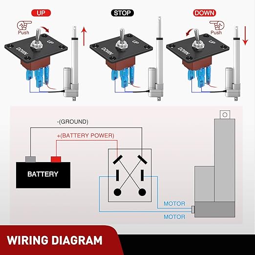 Nilight Reverse Polarity Toggle Switch Heavy Duty Momentary Waterproof 4 Pin 3 Position (ON)-Off-(ON) DPDT 12V DC 30A with Up-Down Mounting Panel and Weatherproof Cap for Marine Boat Automotive